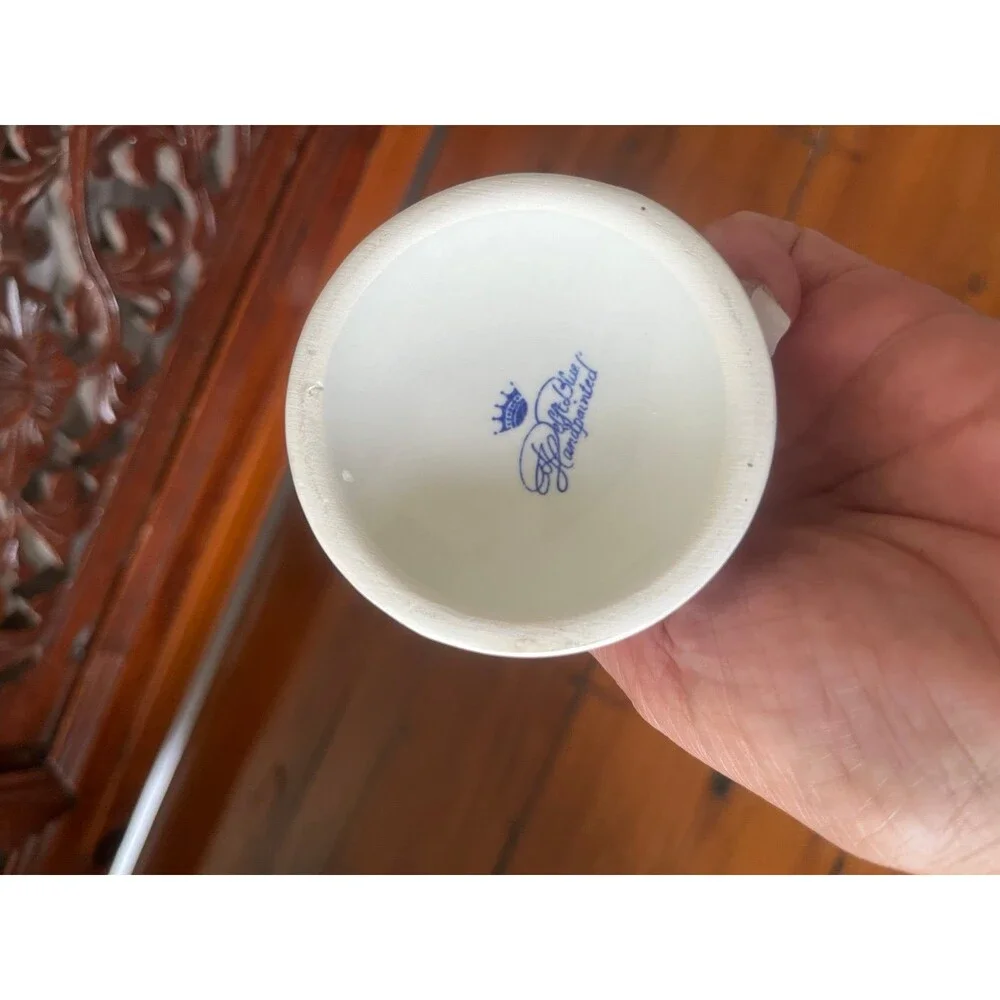 Vintage Delft Blue White Holland Tulip candlesticks